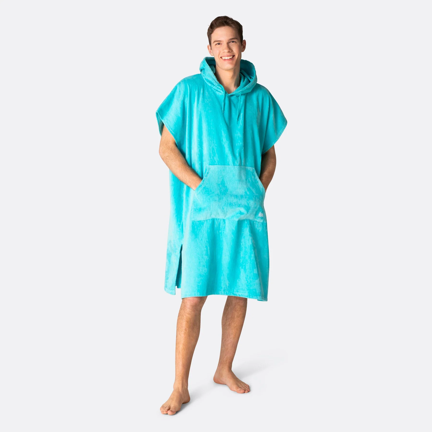 Coral Blue Towel Poncho - Image 7