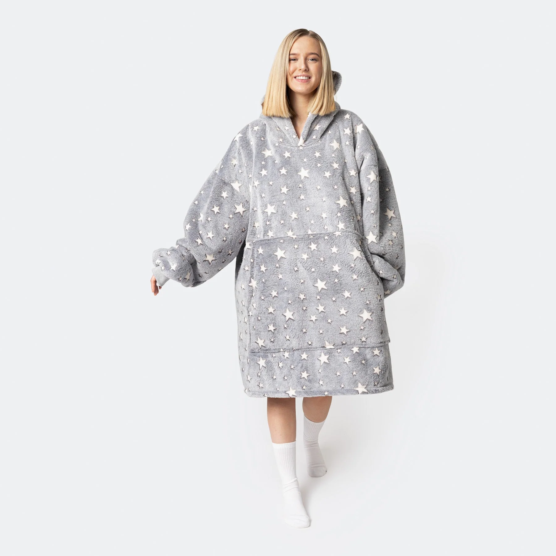 Grey Stars HappyHoodie - Image 3