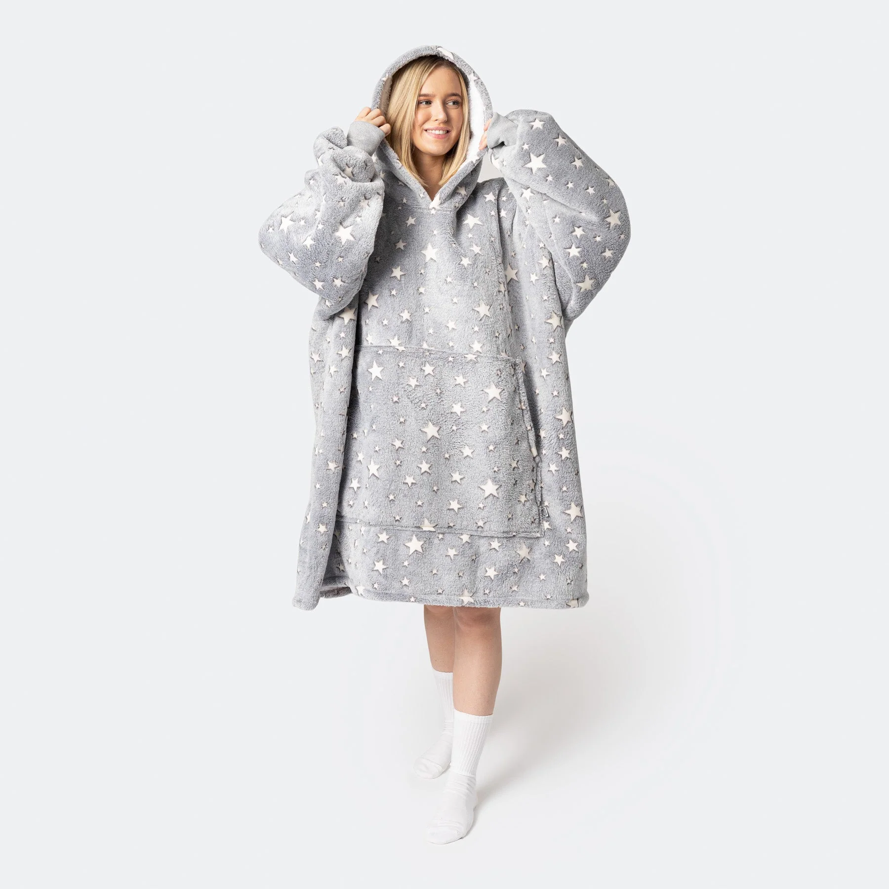 Grey Stars HappyHoodie - Image 4