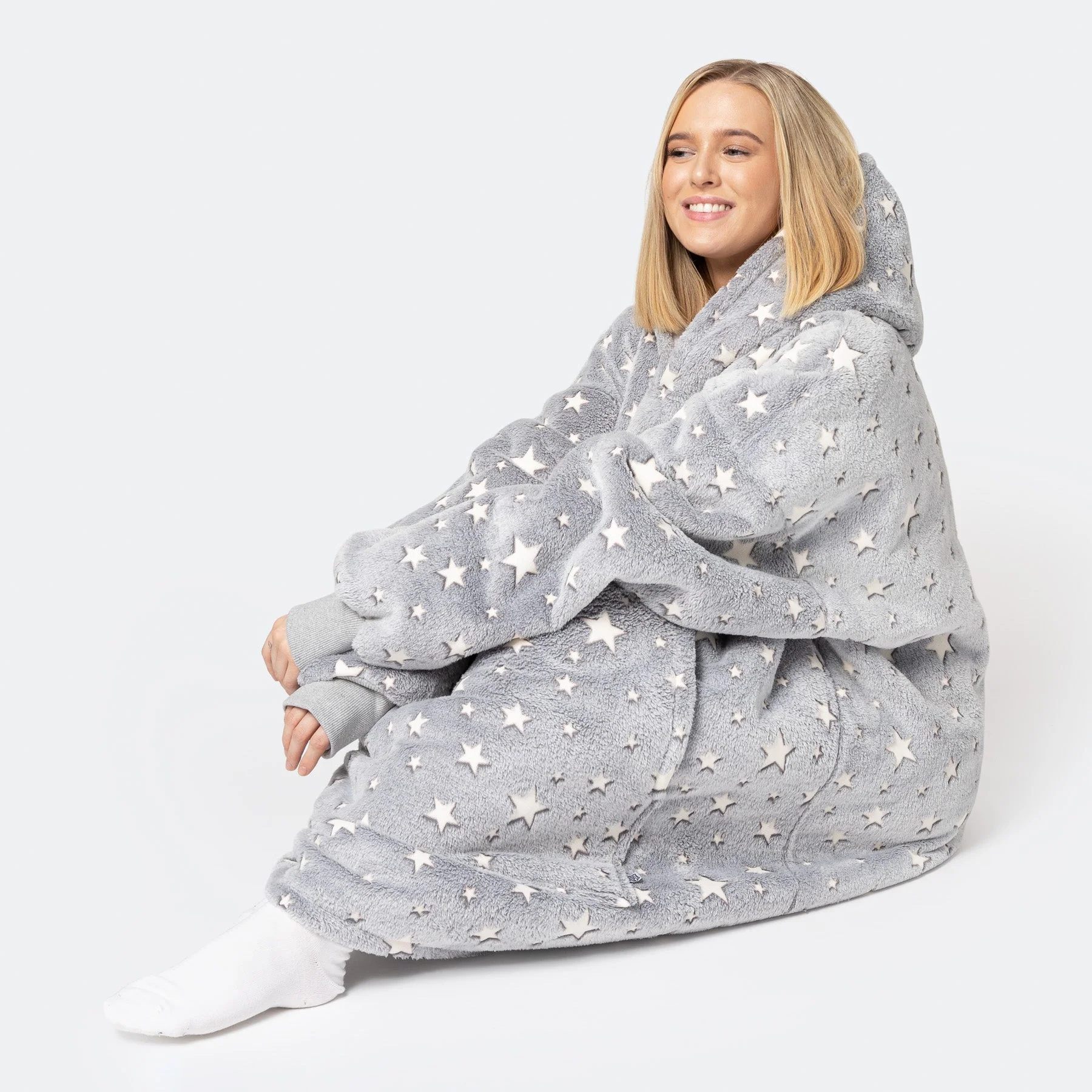 Grey Stars HappyHoodie - Image 5