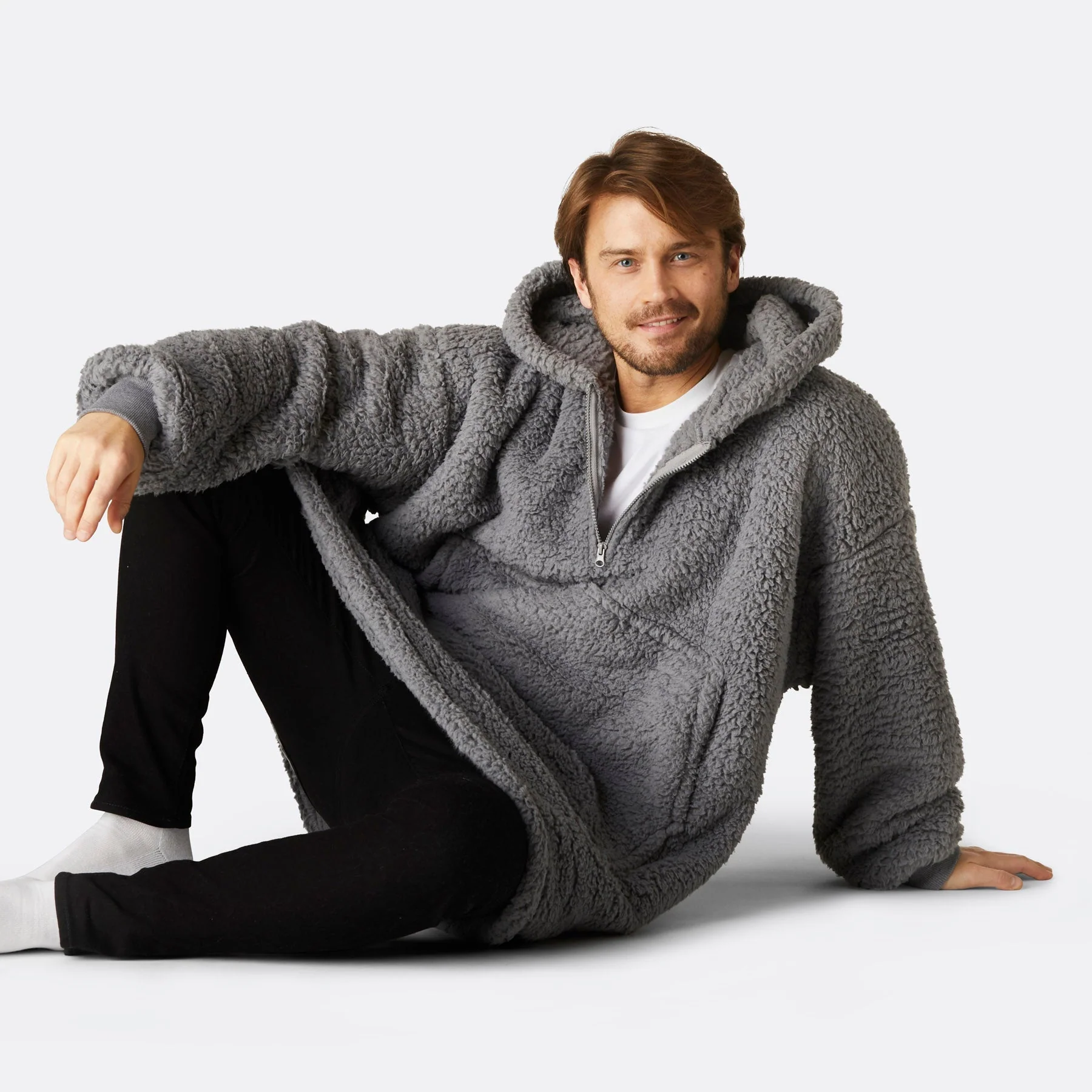 Grey Sherpa HappyHoodie - Image 6