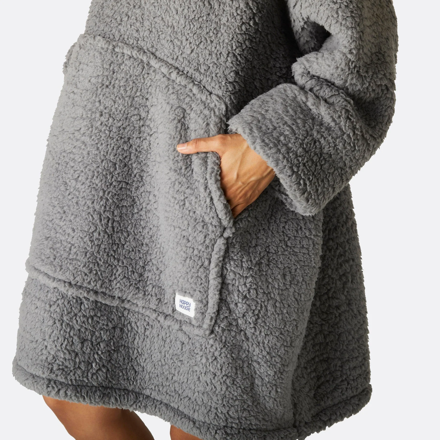 Grey Sherpa HappyHoodie - Image 7