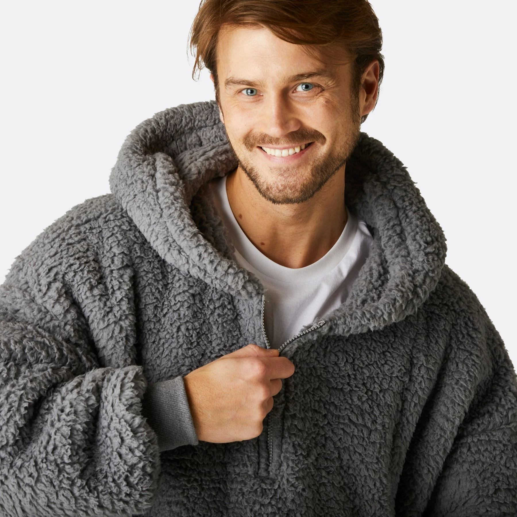 Grey Sherpa HappyHoodie - Image 8