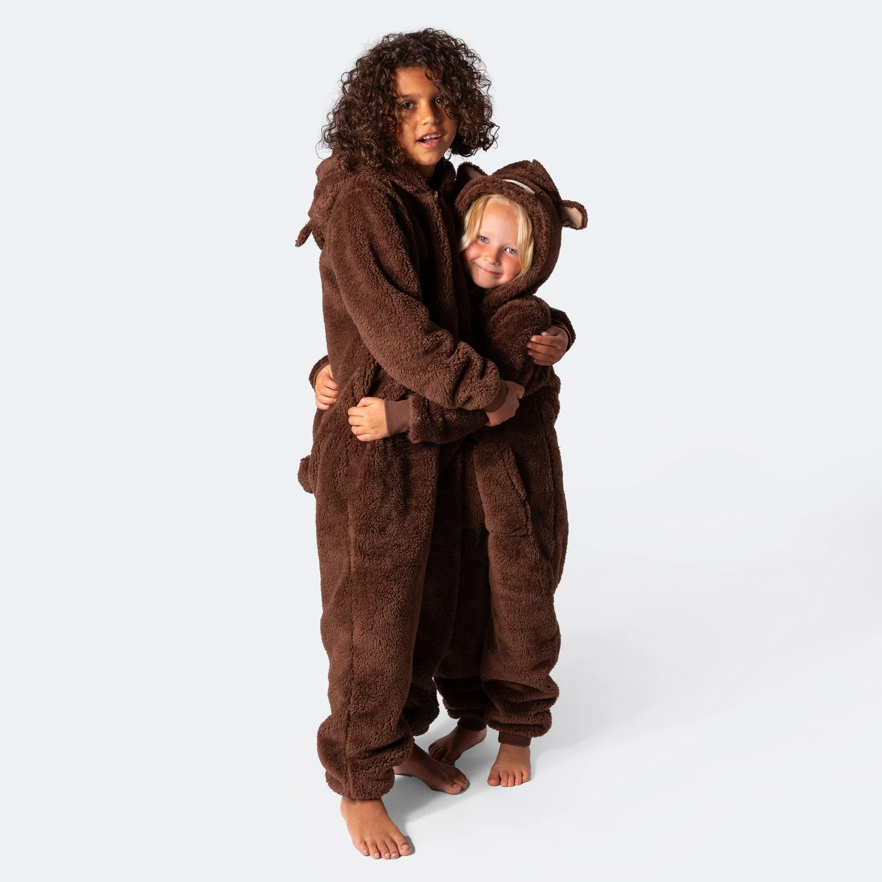 Kids' Brown Teddy Bear Onesie - Image 3