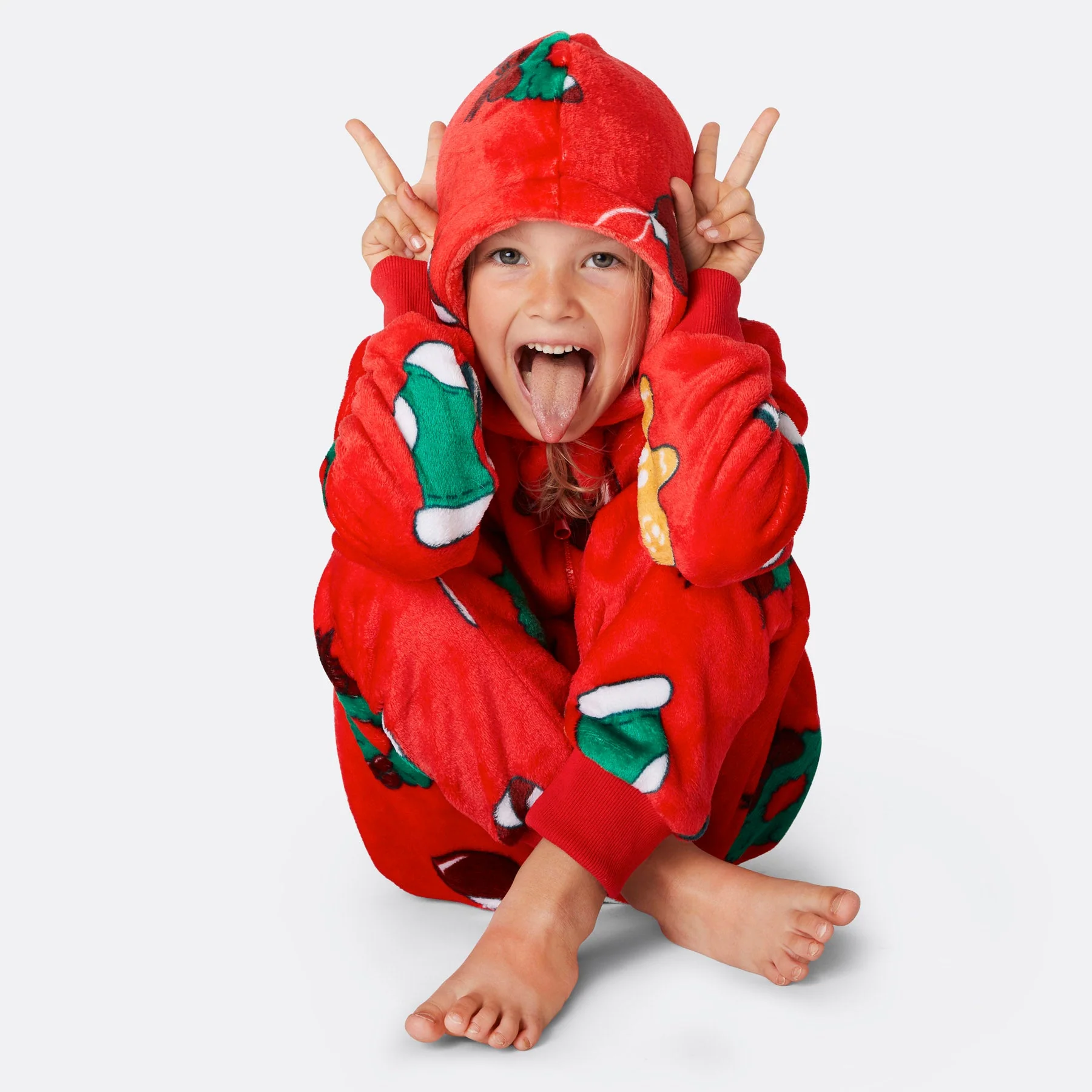 Kids' Red Hohoho Onesie - Image 5
