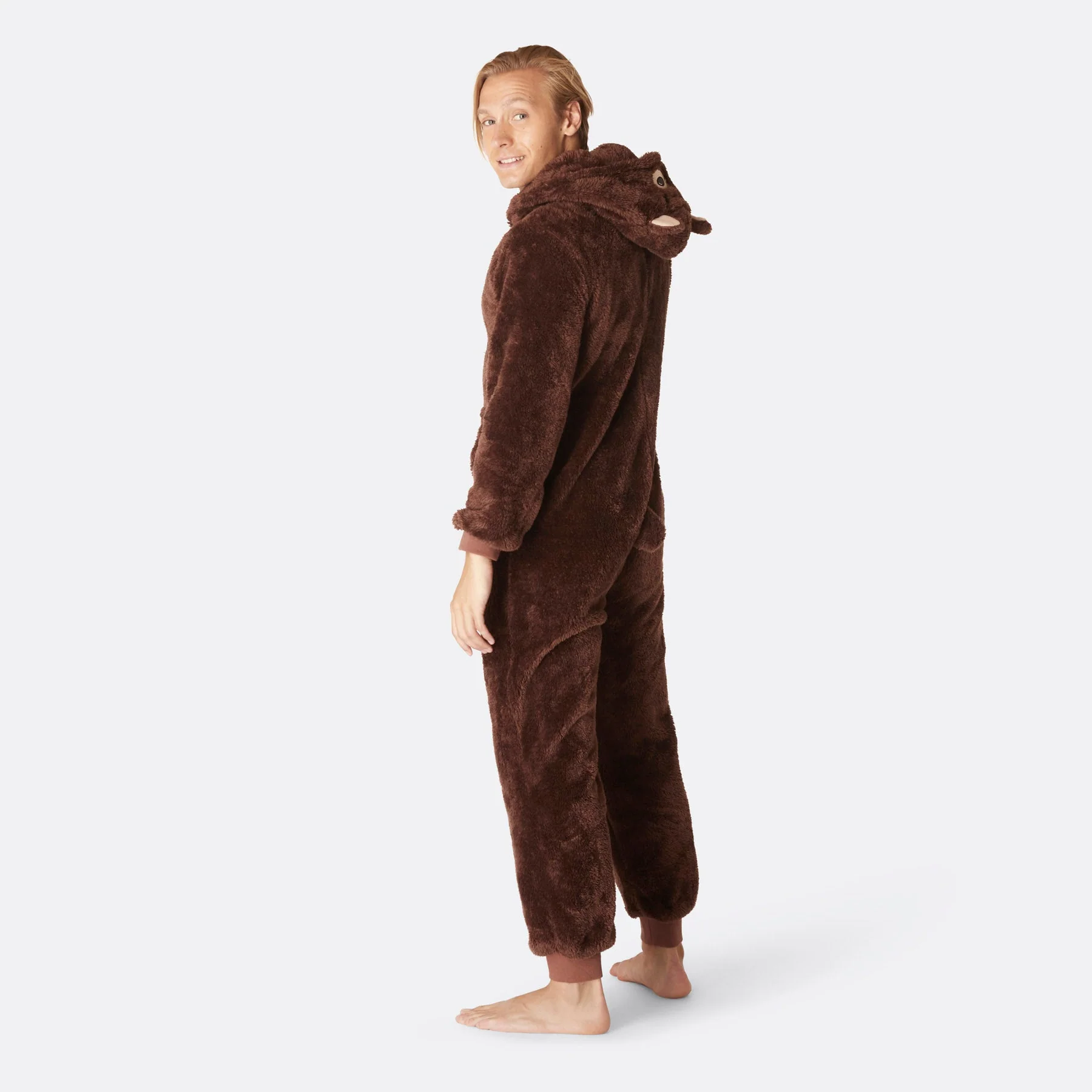 Men's Brown Teddy Bear Onesie - Image 4