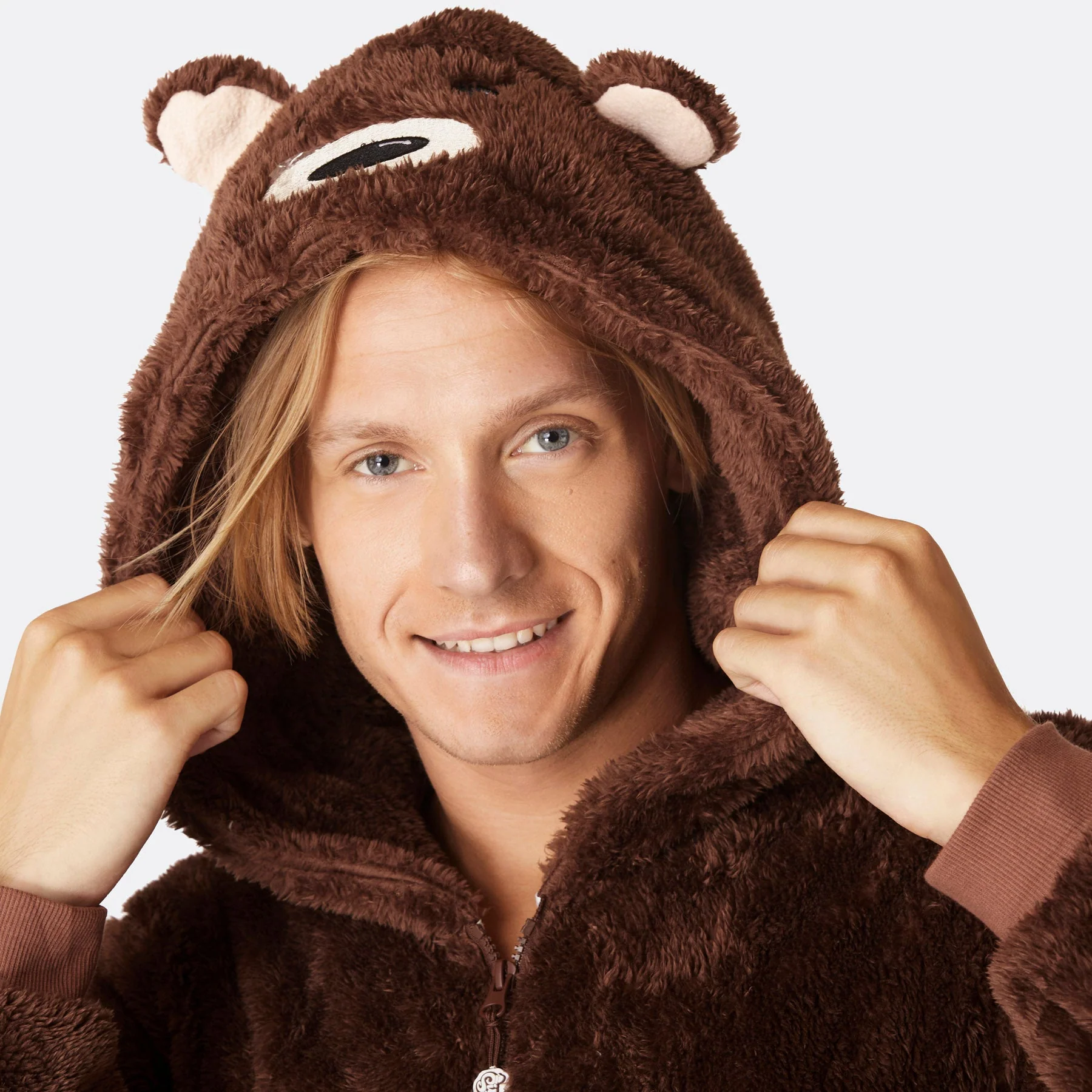 Men's Brown Teddy Bear Onesie - Image 5