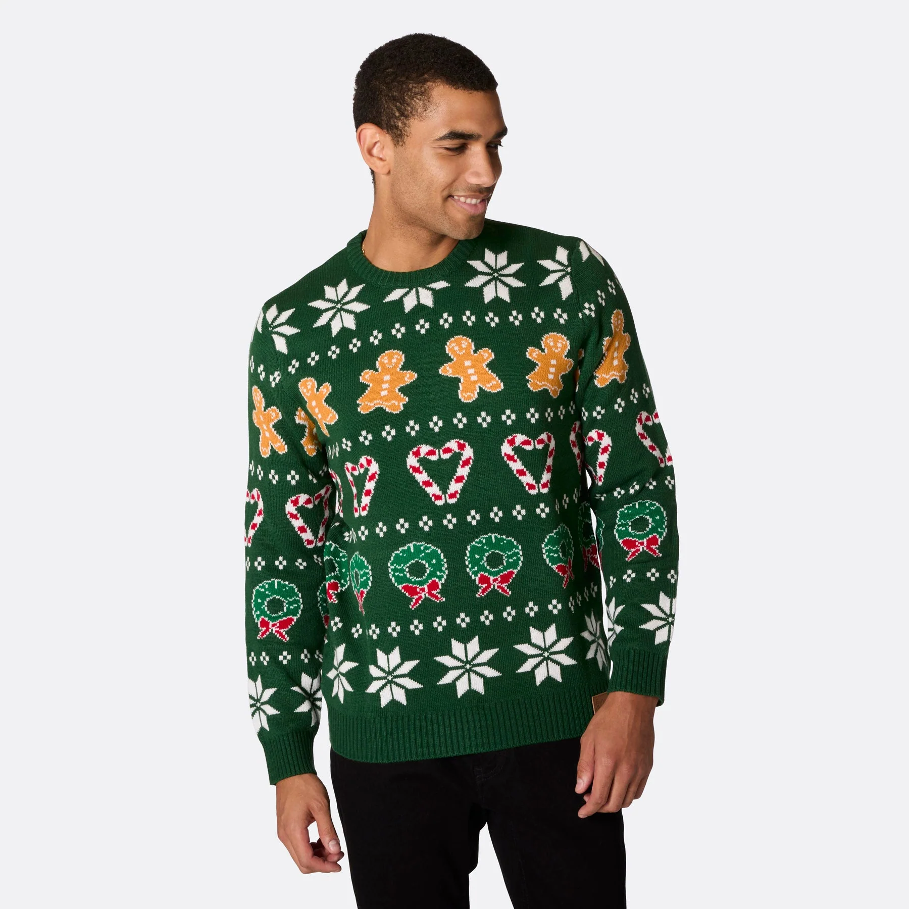 Men's Family Green Christmas Sweater - Image 3