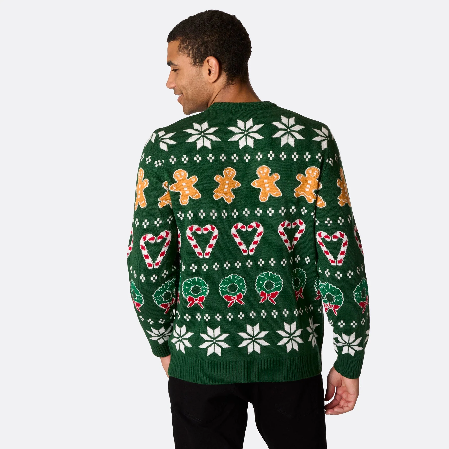 Men's Family Green Christmas Sweater - Image 4
