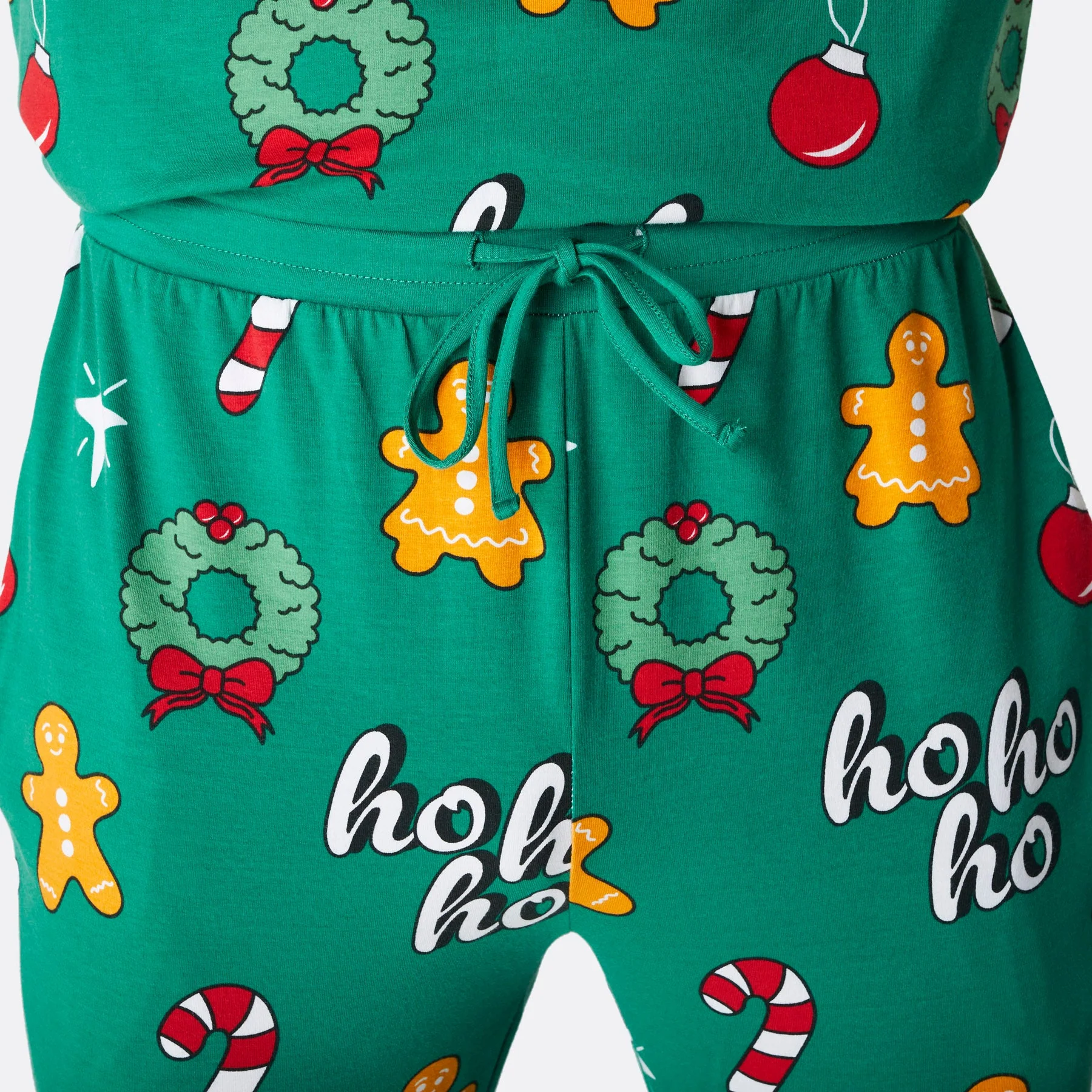 Men's Green Hohoho Christmas Pyjamas - Image 7