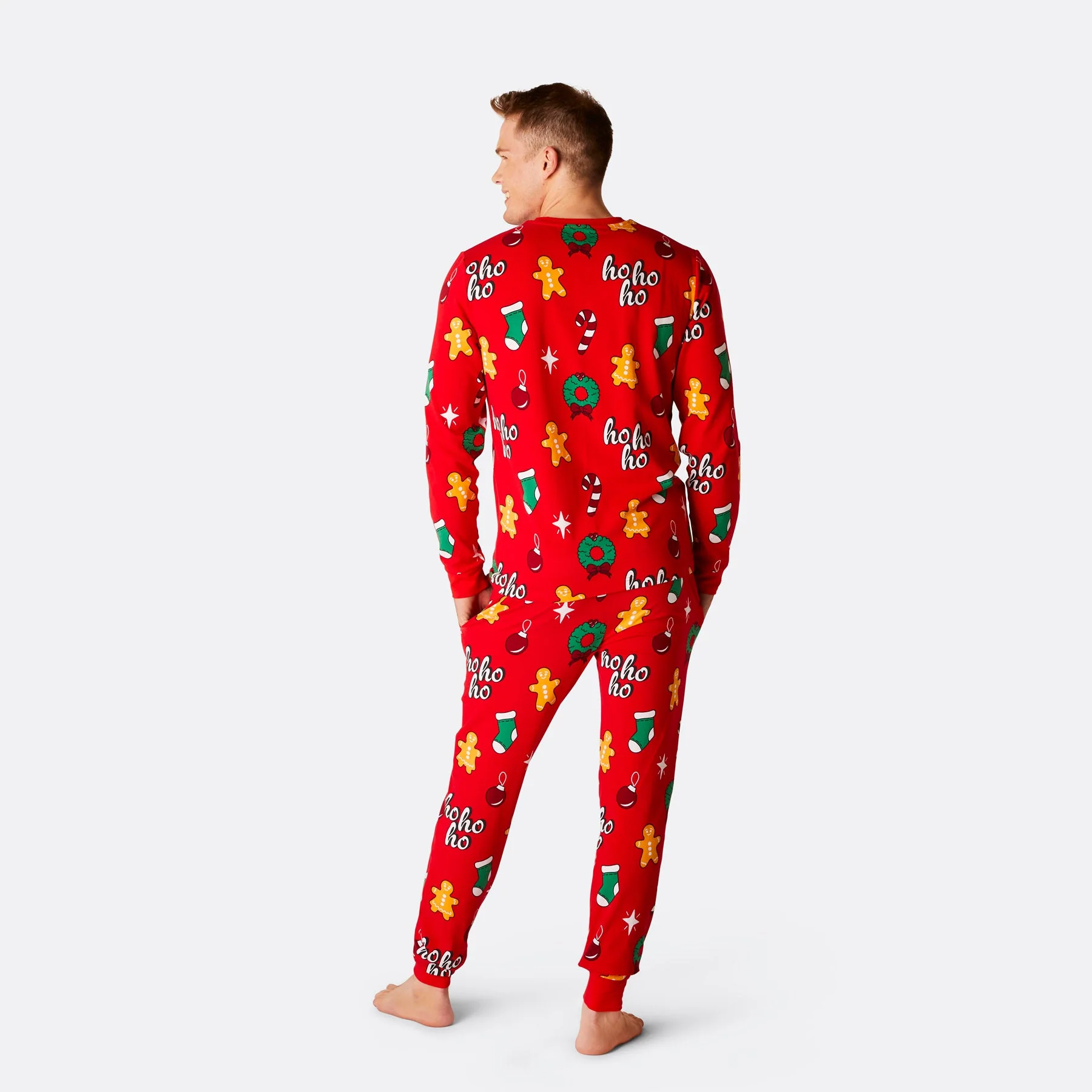 Men's Red Hohoho Christmas Pyjamas - Image 3
