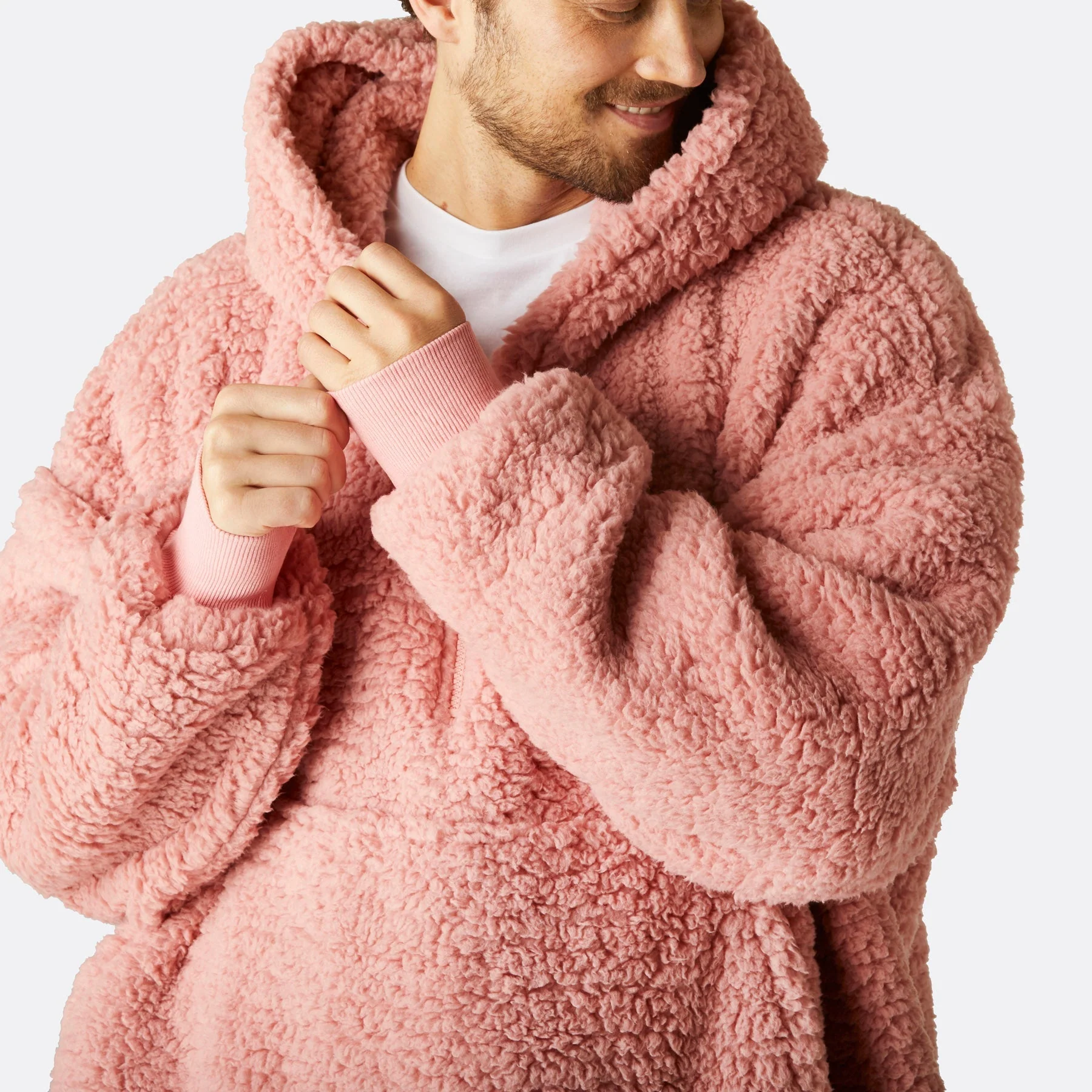 Pink Sherpa HappyHoodie - Image 8