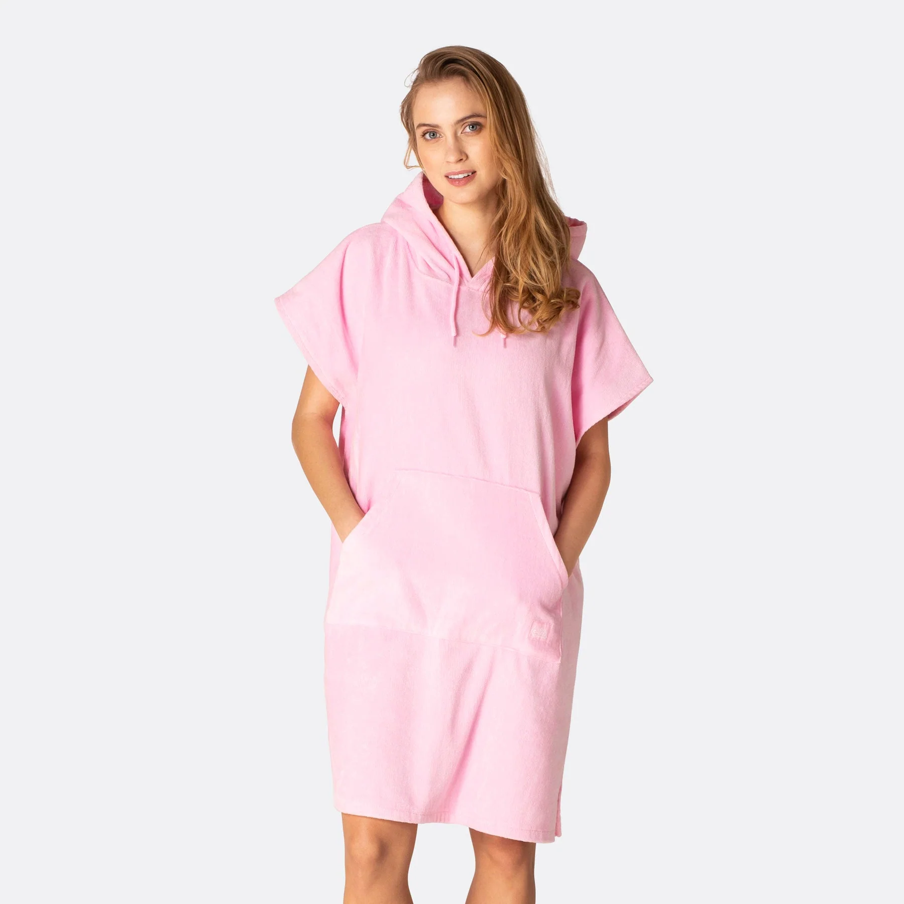 Bubblegum Pink Towel Poncho - Image 4
