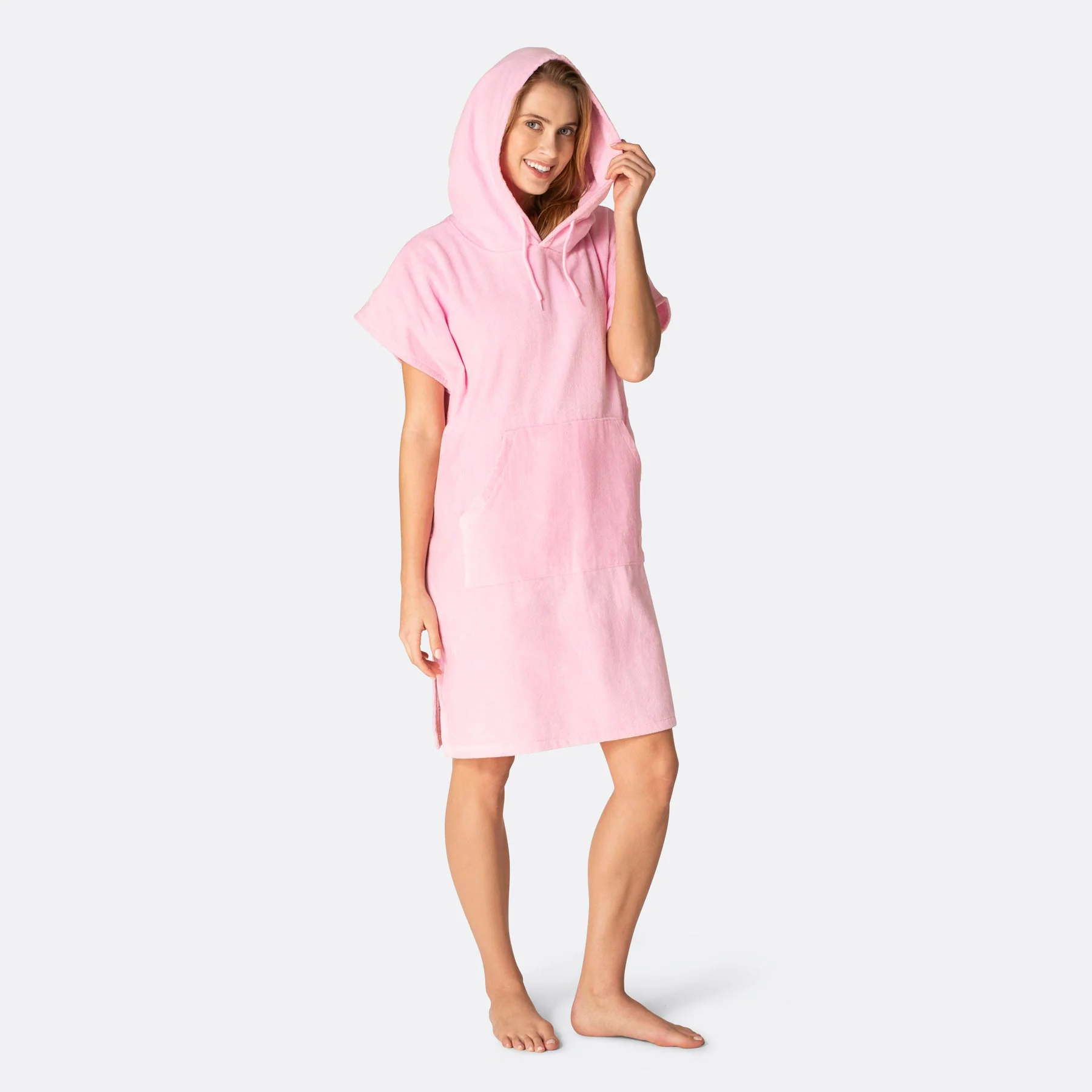 Bubblegum Pink Towel Poncho - Image 6