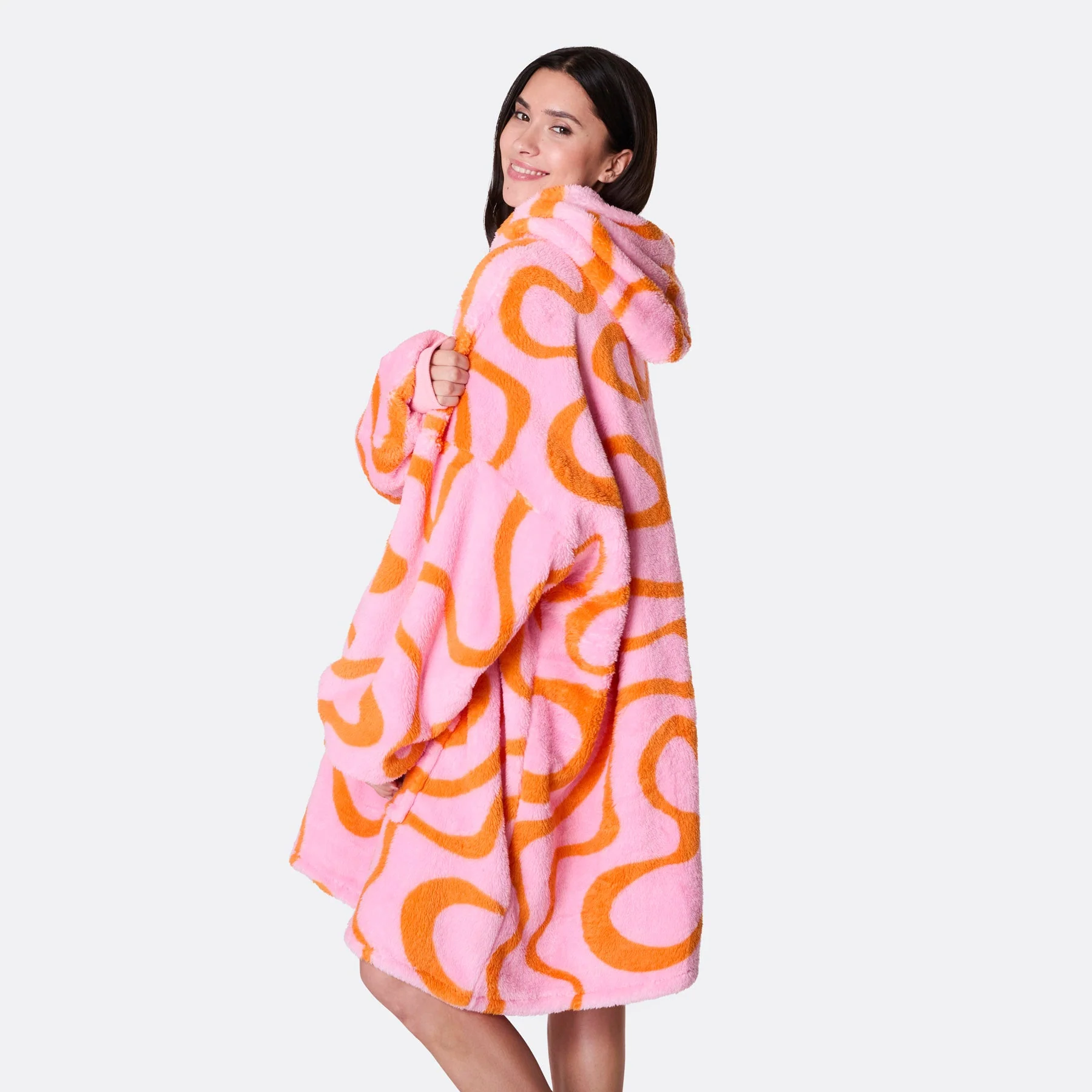 Pink Wavy Teddy HappyHoodie - Image 7