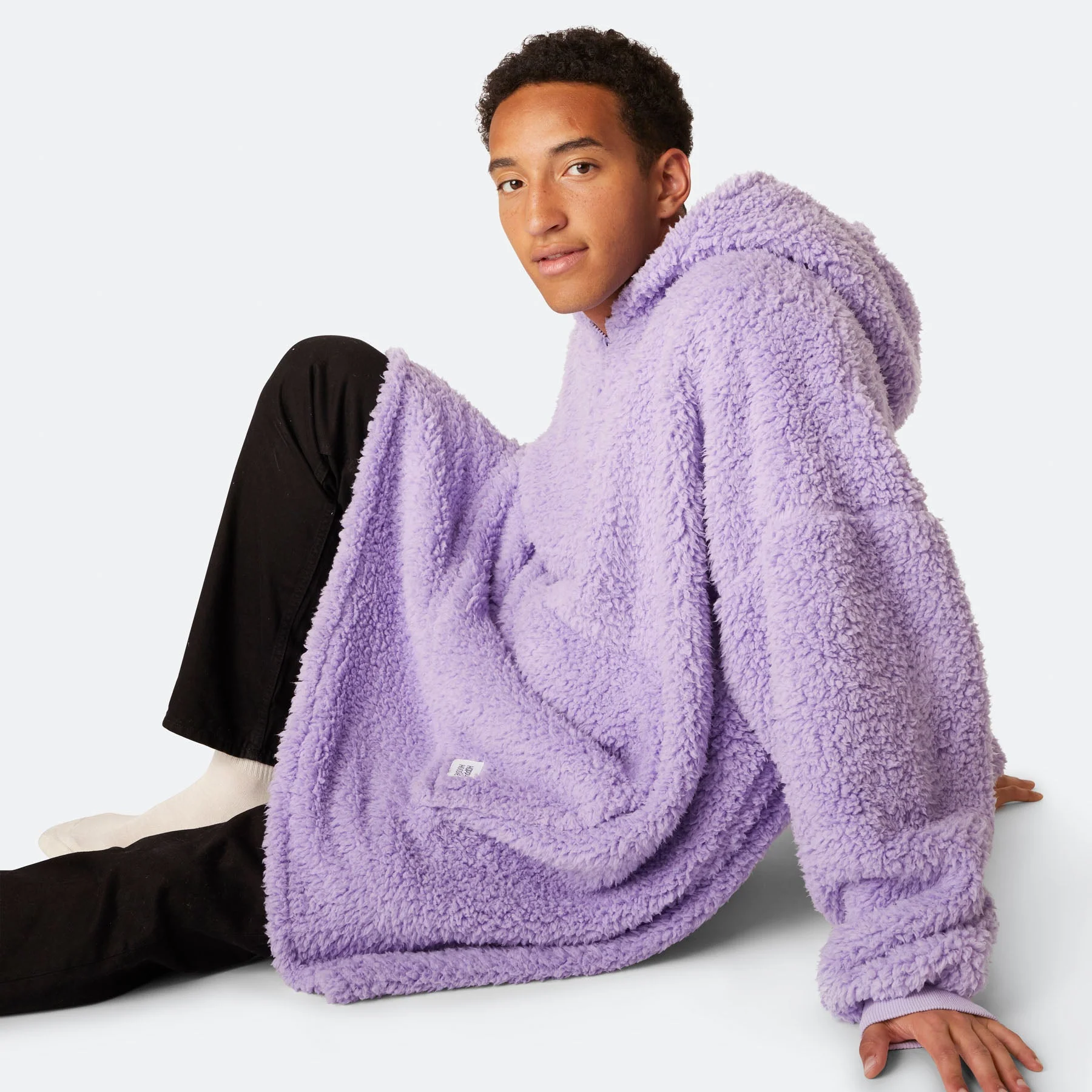 Purple Sherpa HappyHoodie - Image 3
