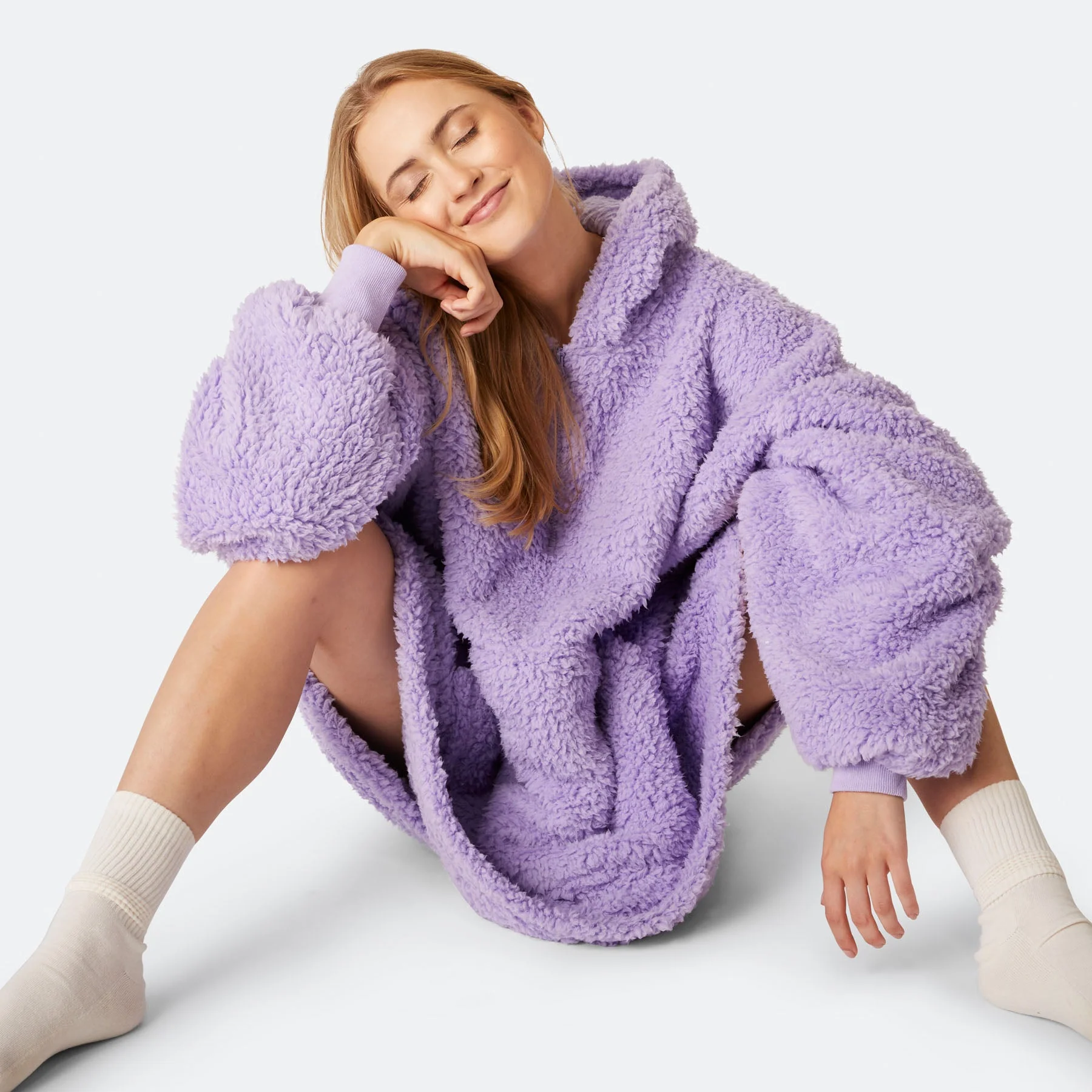Purple Sherpa HappyHoodie - Image 4