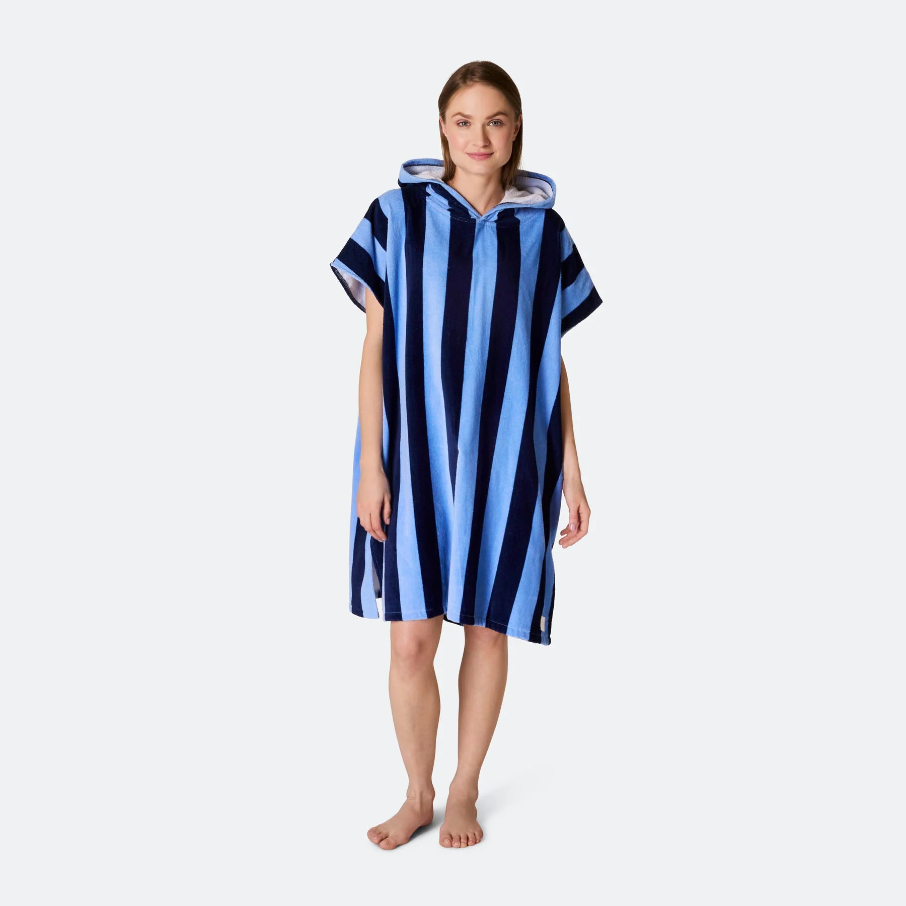 Striped Blue Towel Poncho - Image 13
