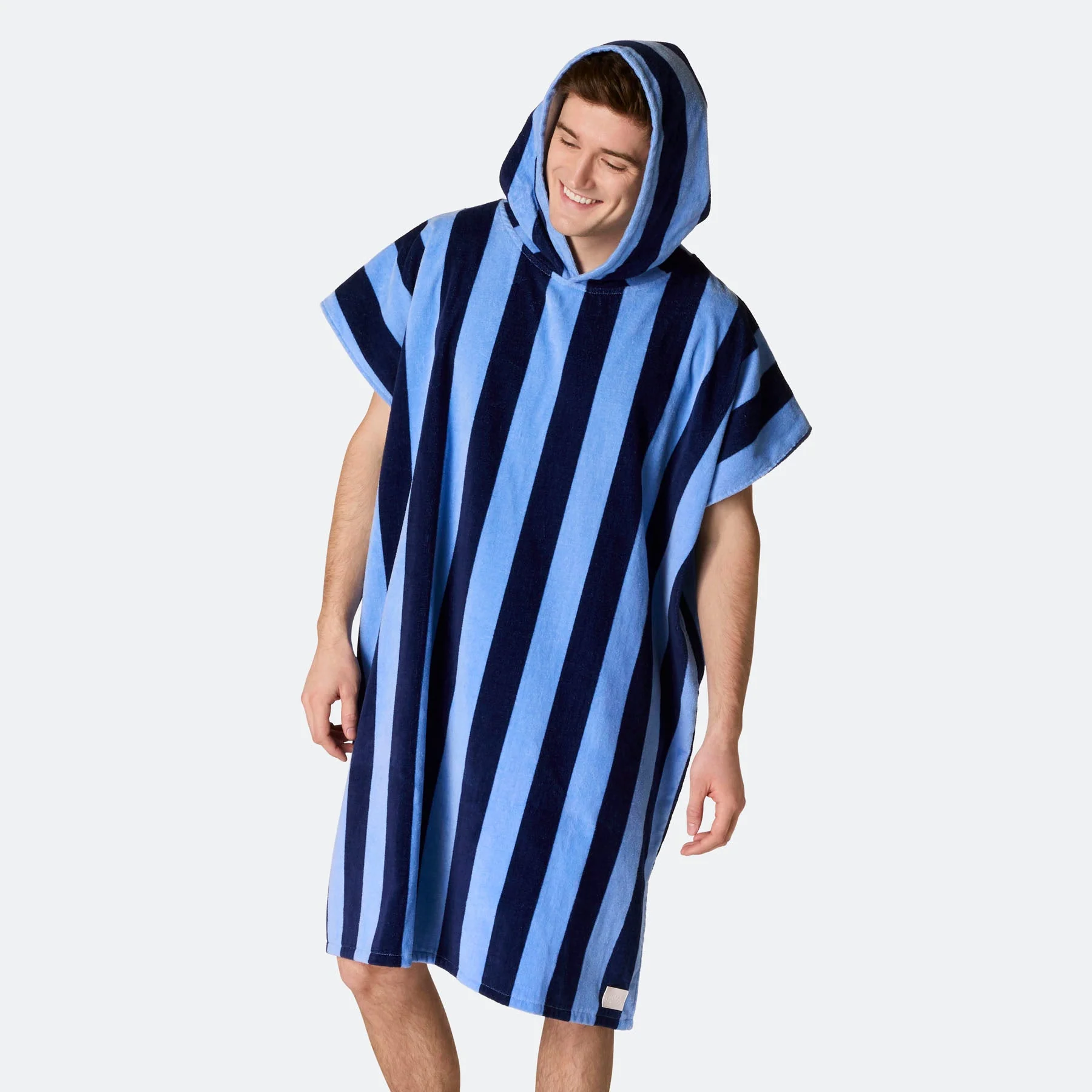 Striped Blue Towel Poncho - Image 16