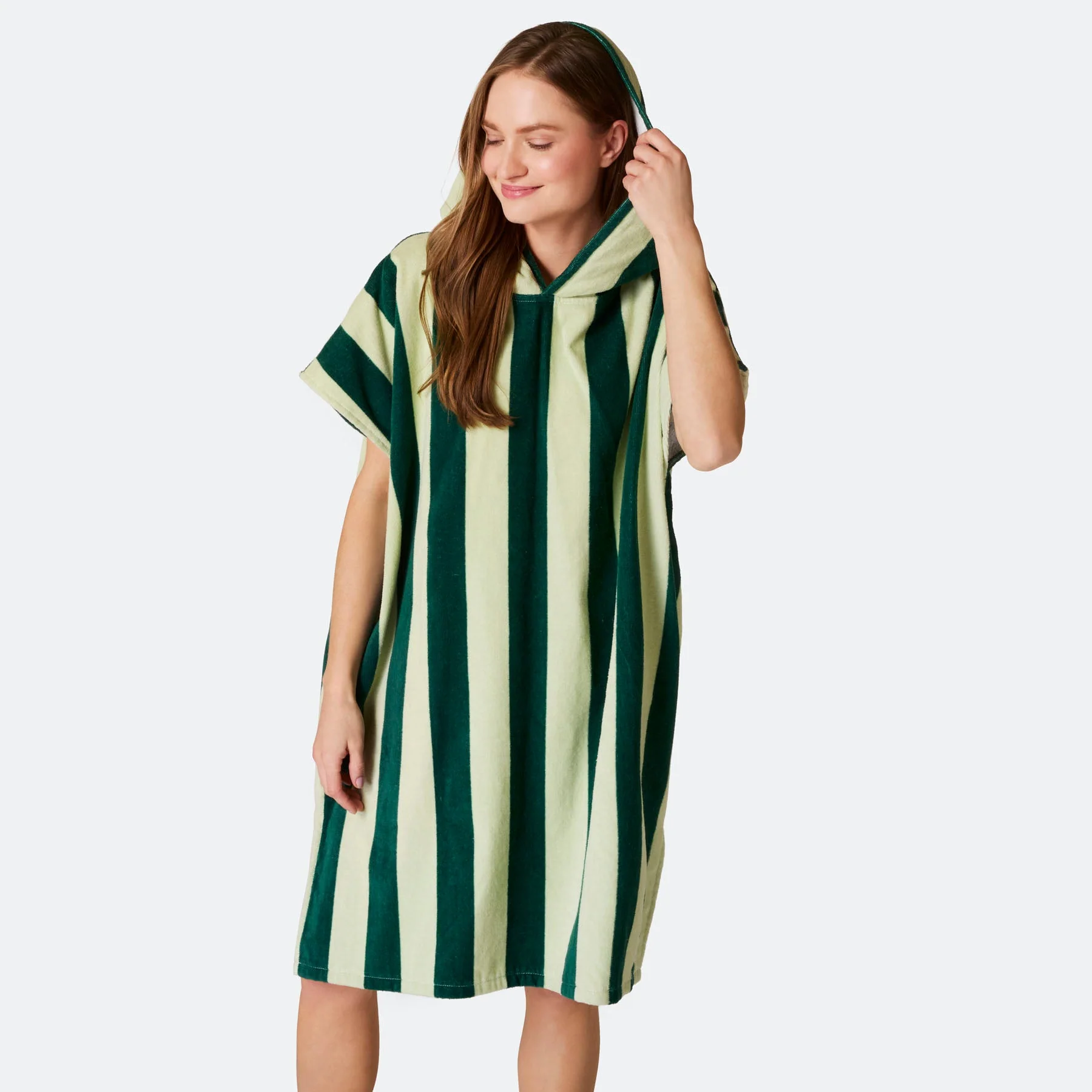 Striped Green Towel Poncho - Image 14