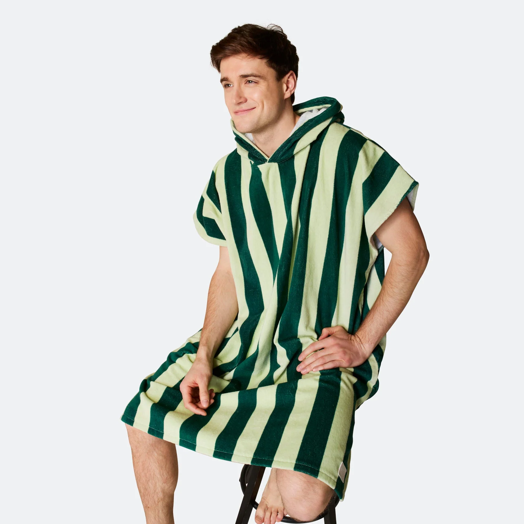 Striped Green Towel Poncho - Image 17