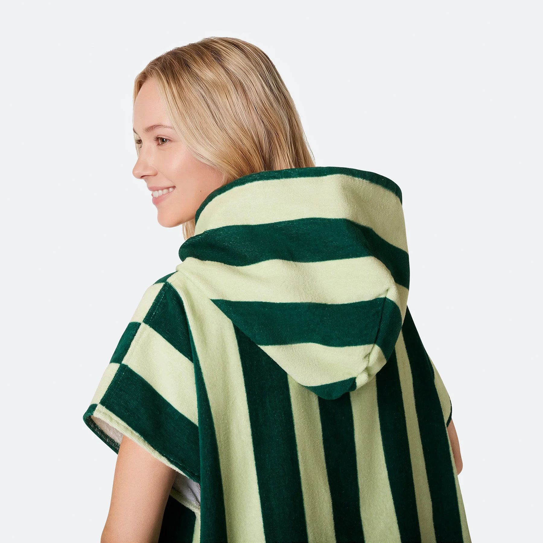 Striped Green Towel Poncho - Image 4