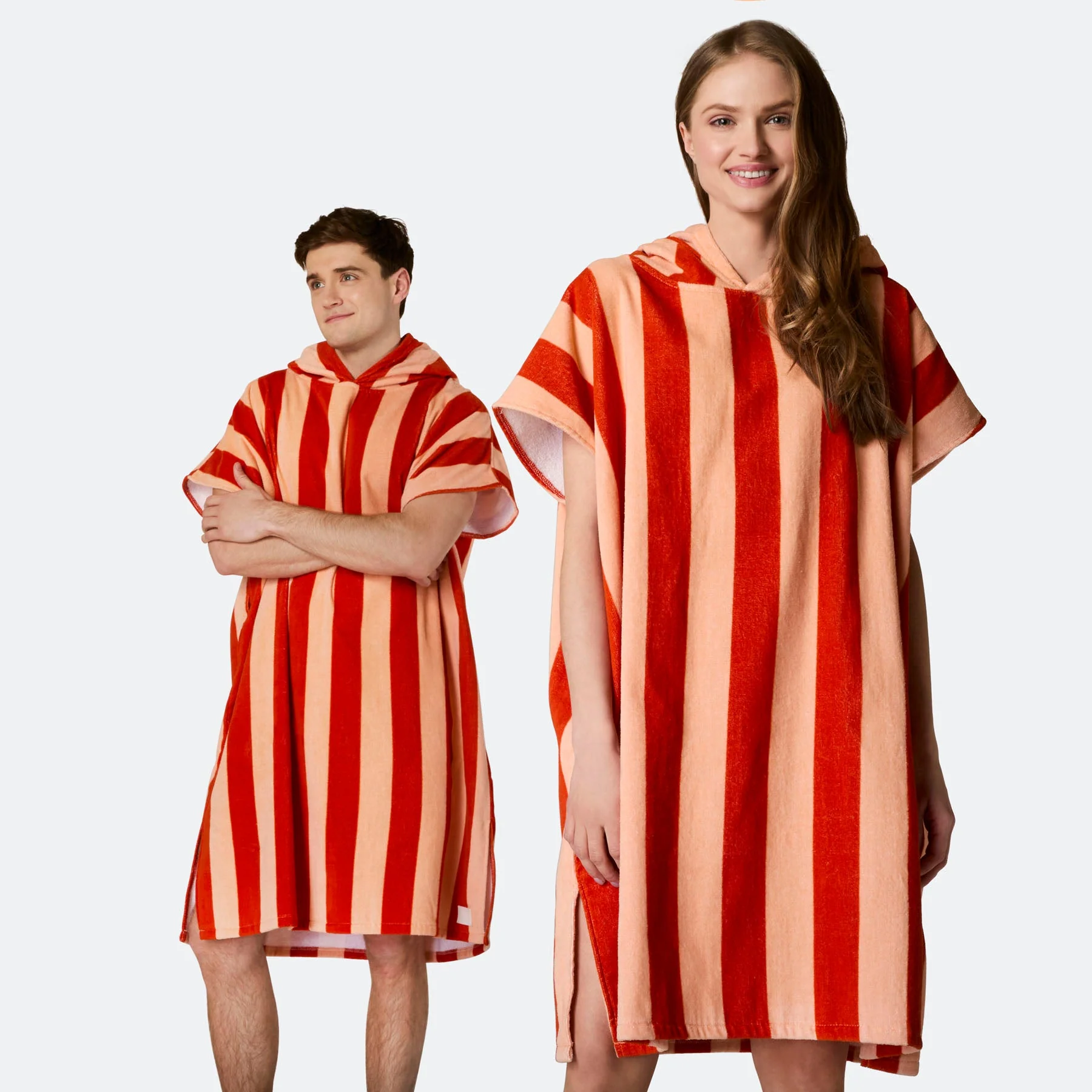 Striped Red Towel Poncho - Image 10