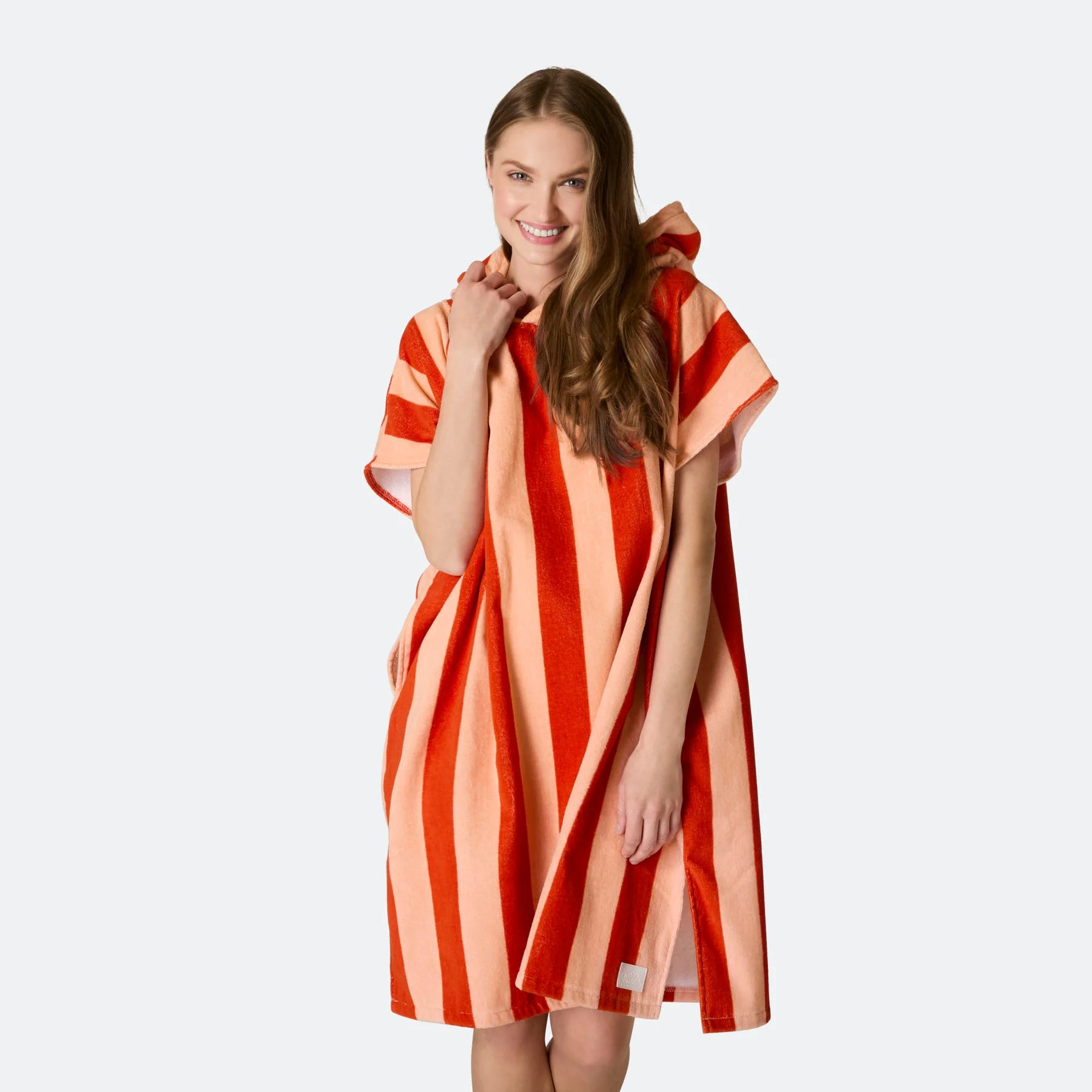Striped Red Towel Poncho - Image 12