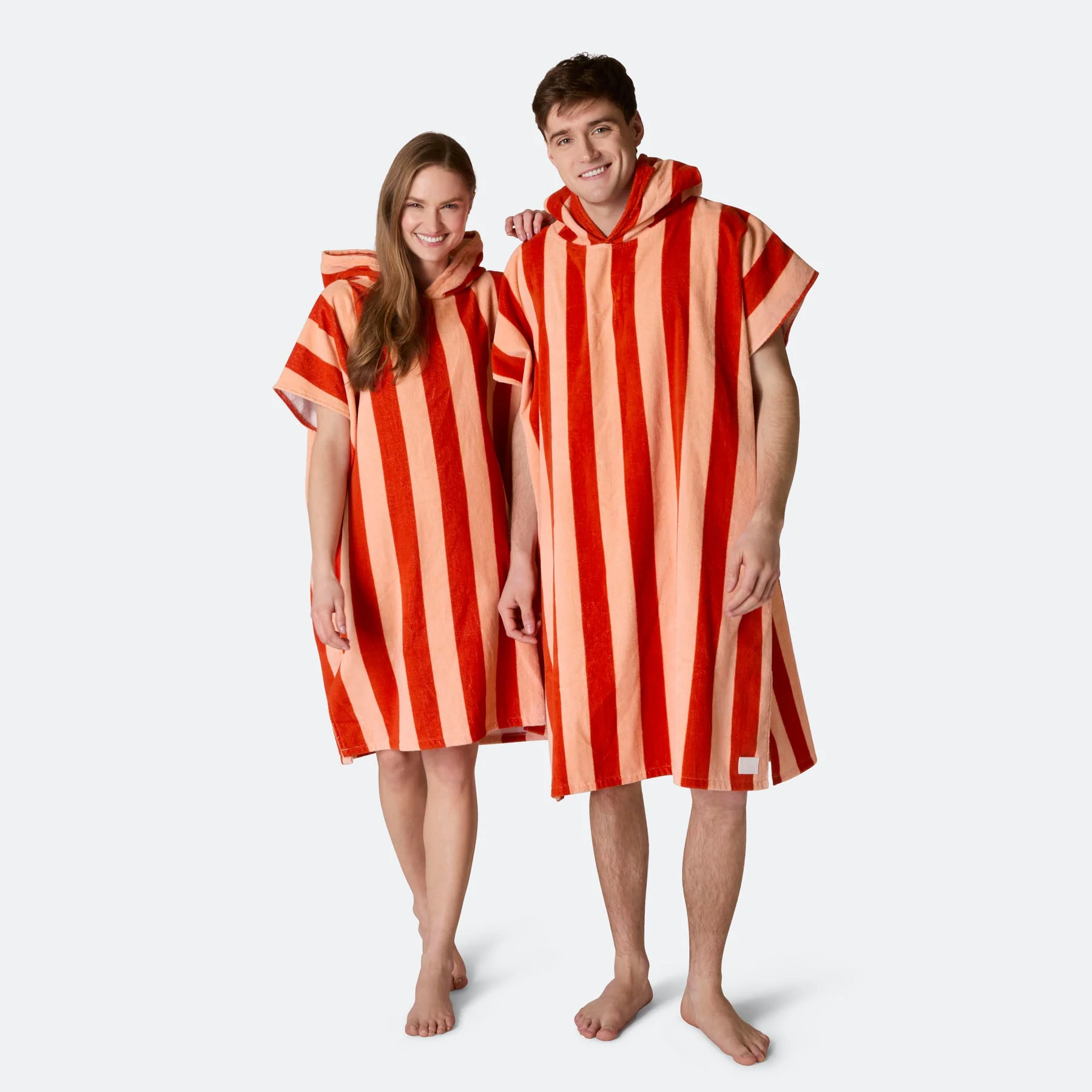 Striped Red Towel Poncho - Image 17