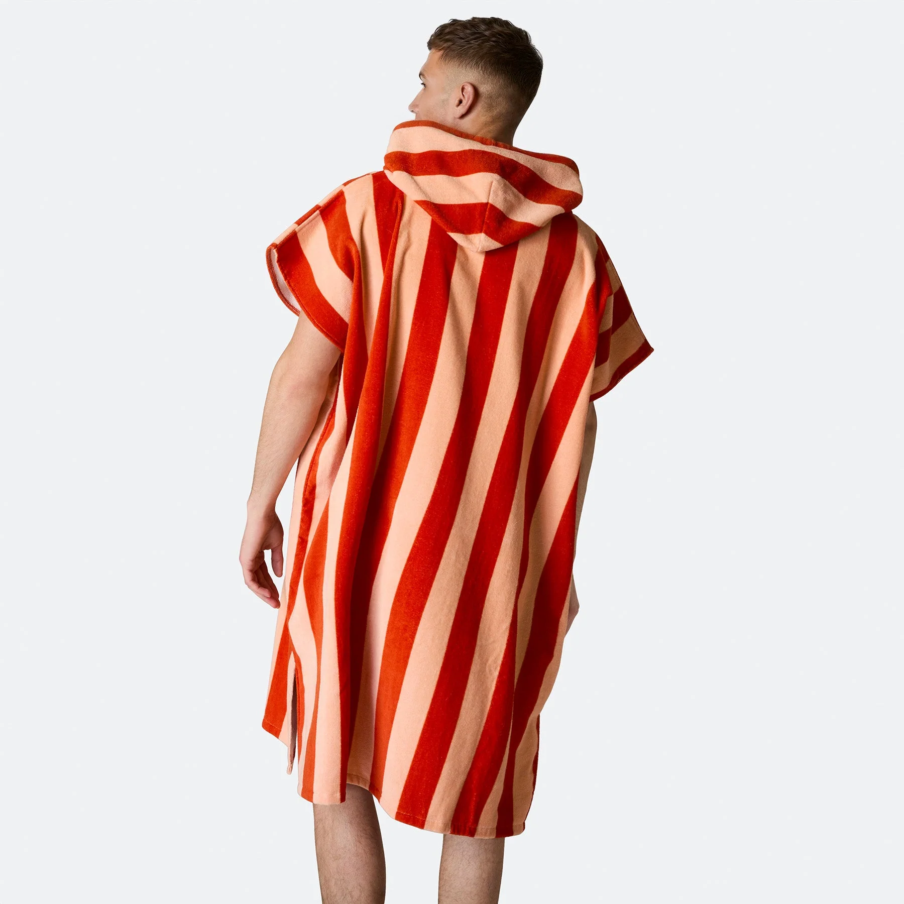 Striped Red Towel Poncho - Image 6