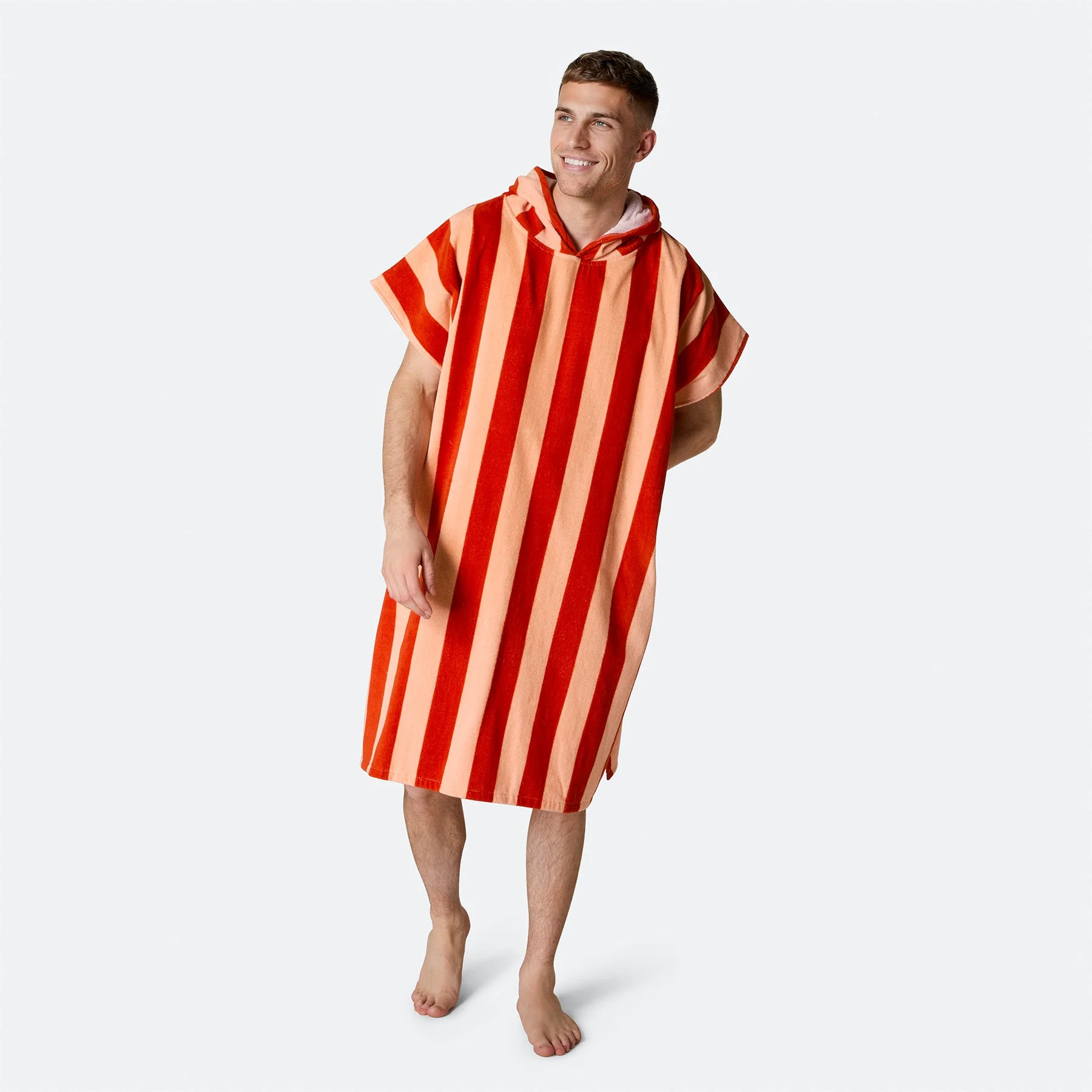 Striped Red Towel Poncho - Image 7