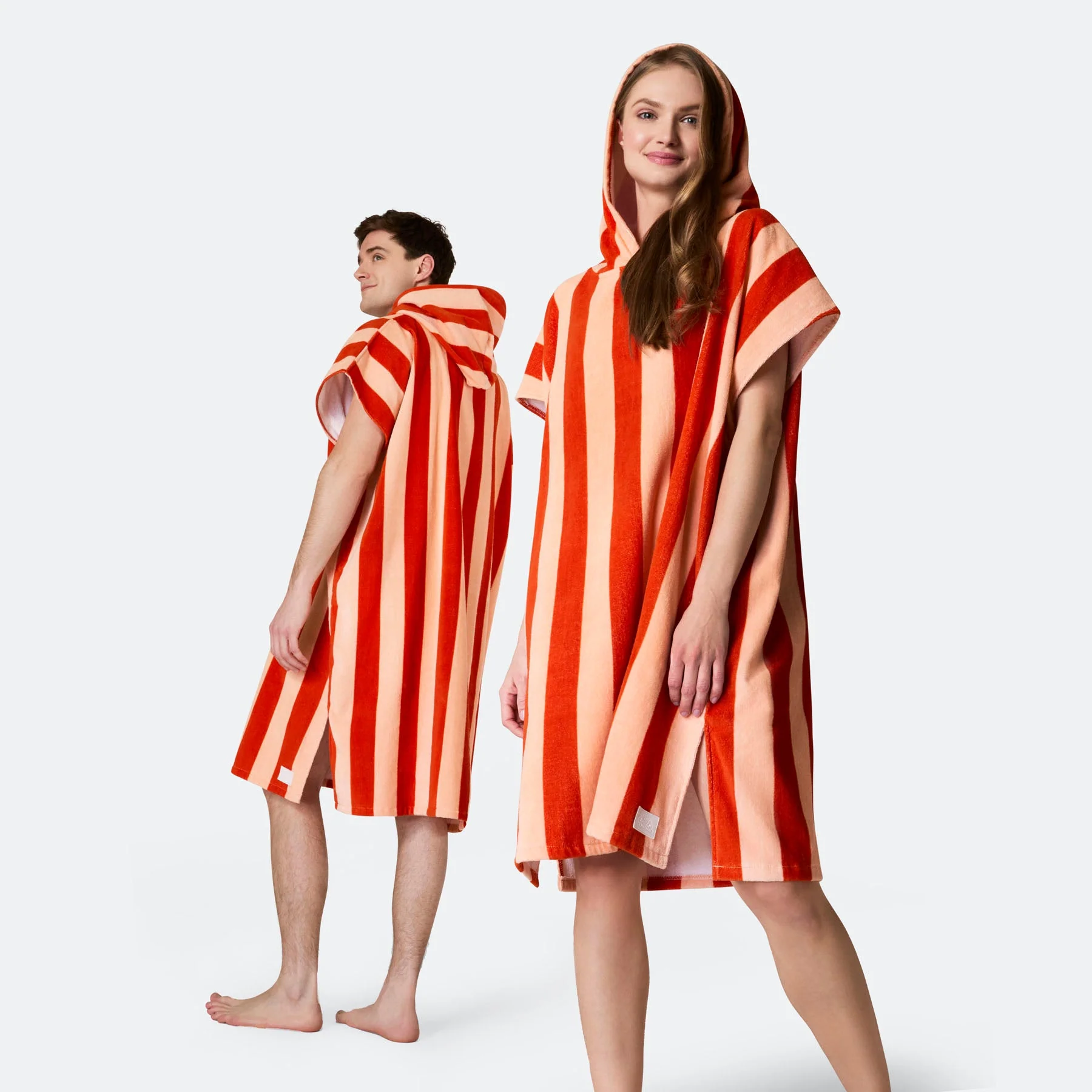 Striped Red Towel Poncho - Image 8