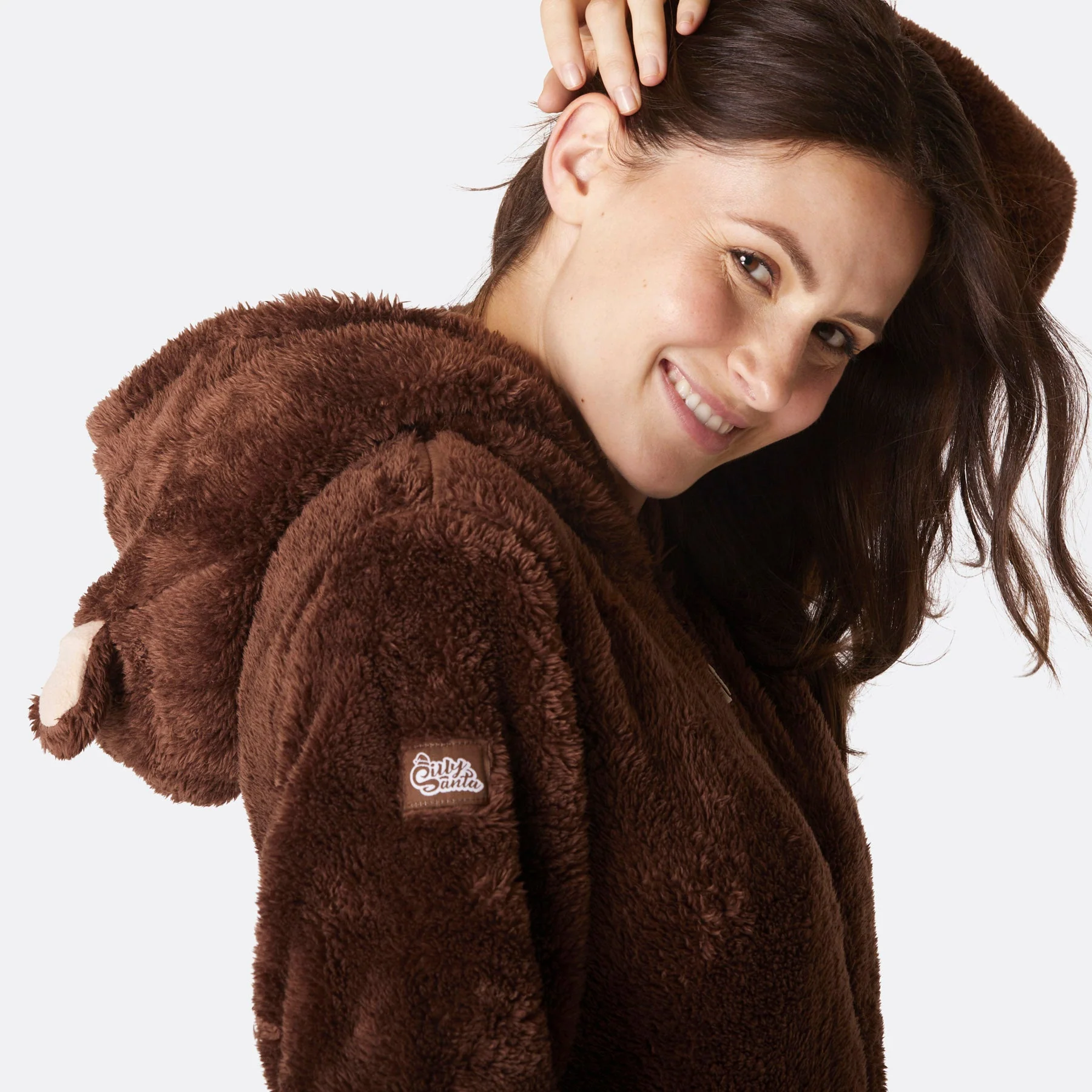 Women's Brown Teddy Bear Onesie - Image 5
