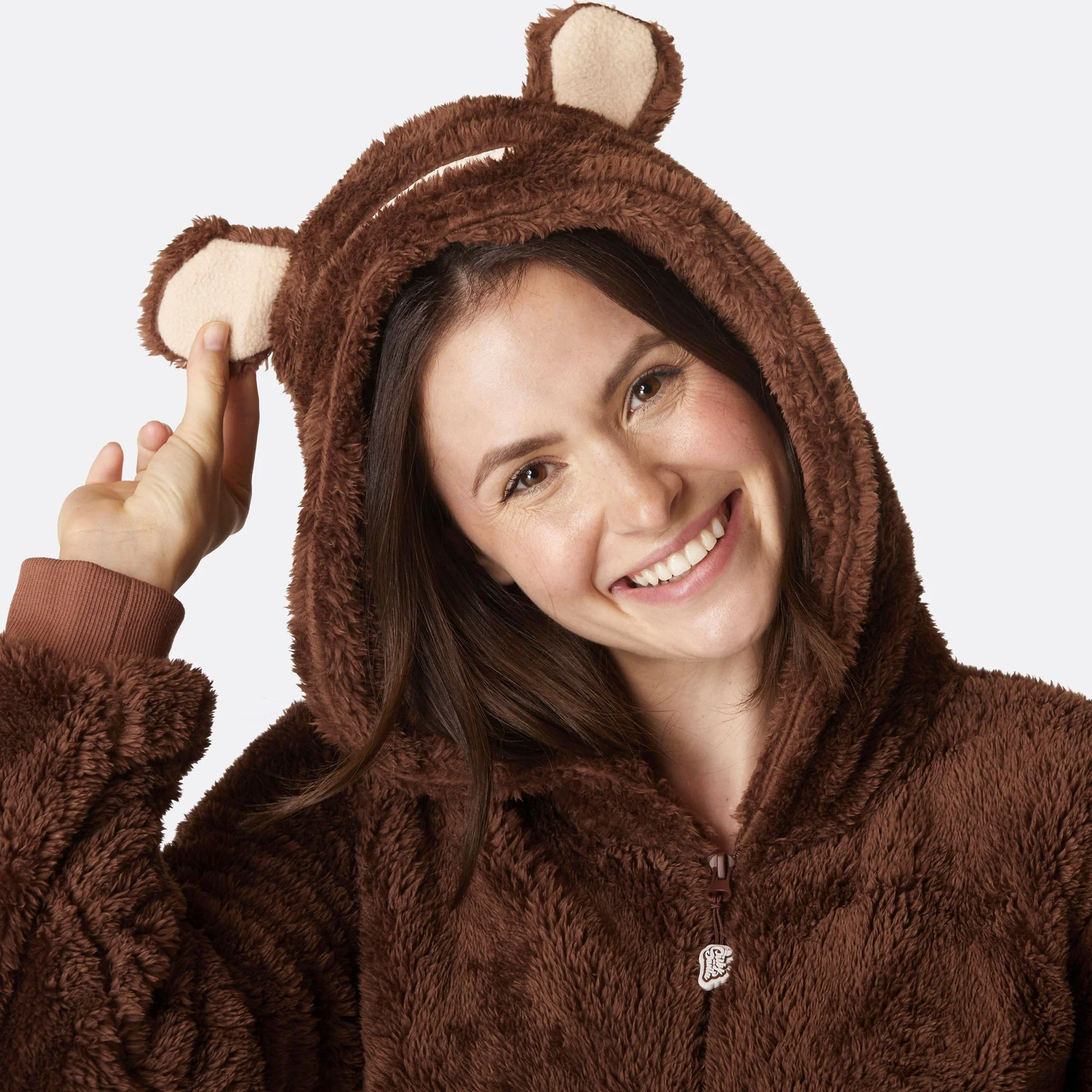 Women's Brown Teddy Bear Onesie - Image 6