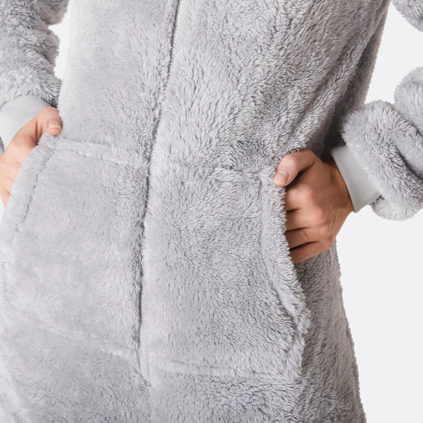 Women's Grey Teddy Bear Onesie - Image 6