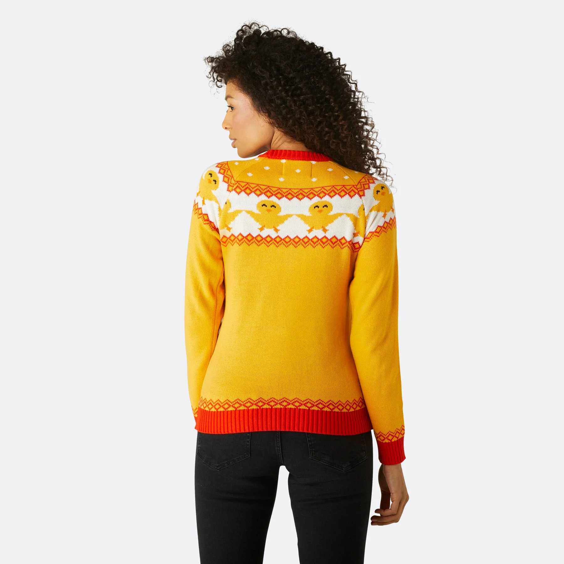 Womens Yellow Easter Sweater - Image 3